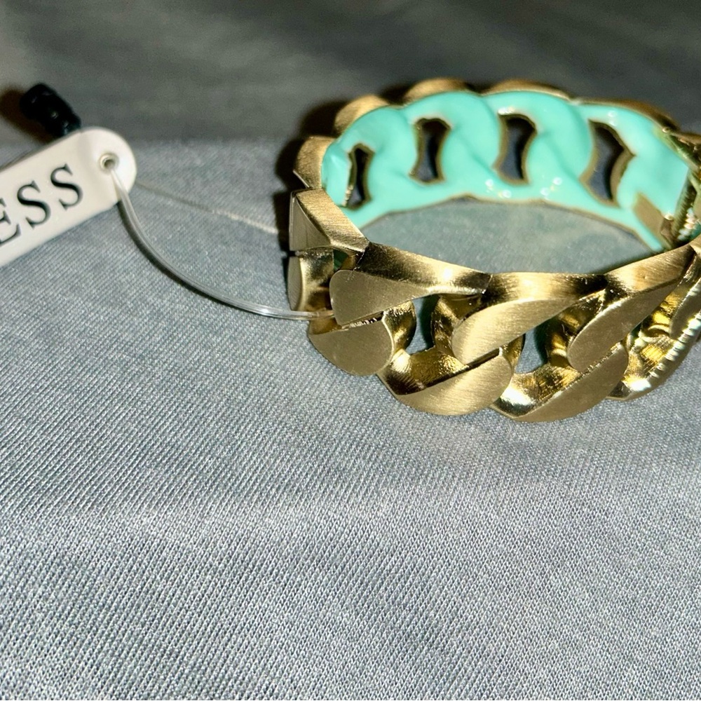 Guess by Marciano Gold and Blue Elegant Bracelet